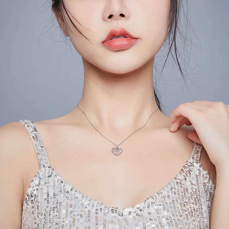 (image for) Pandora Style Silver Tree of Life Pendant Necklace - BSN176 - View 9