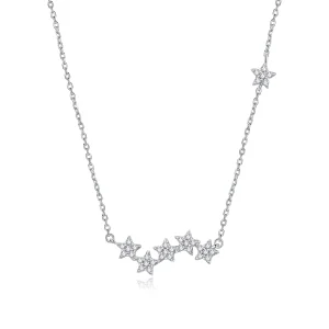 (image for) Pandora Style Silver Twinkling Stars Pendant Necklace - SCN419
