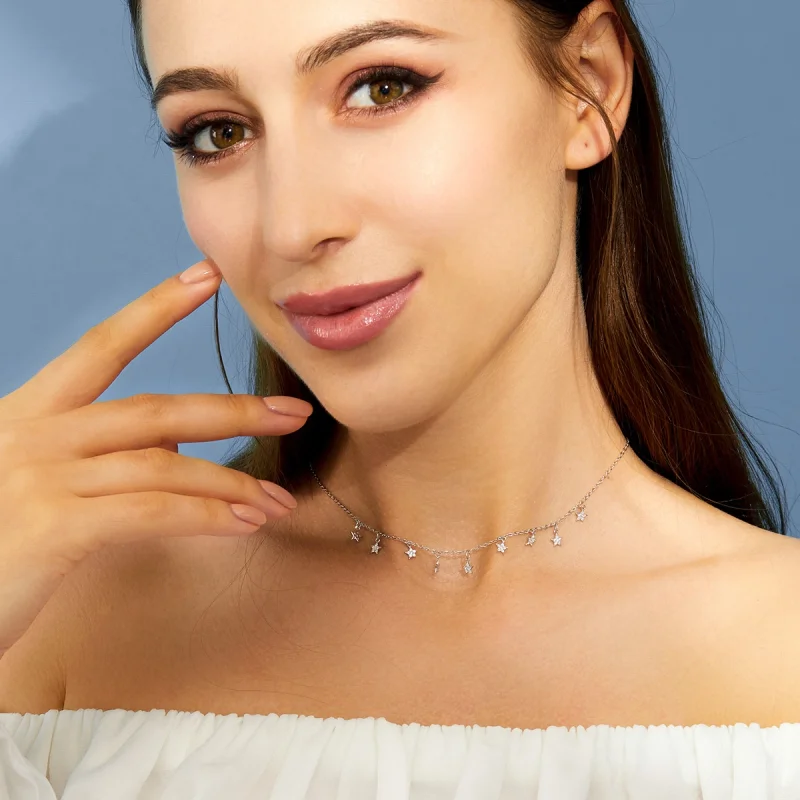 (image for) Pandora Style Star Necklace - BSN116 - View 6