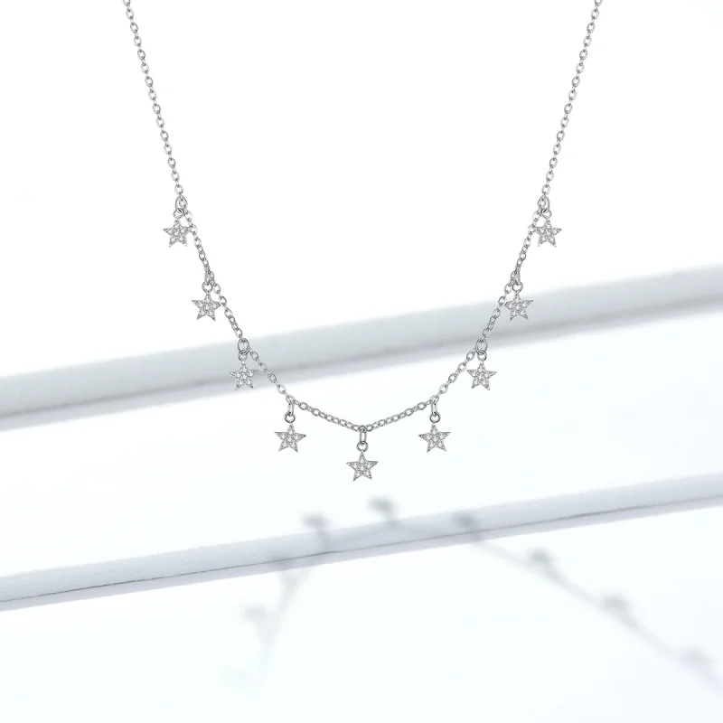 (image for) Pandora Style Star Necklace - BSN116 - View 9