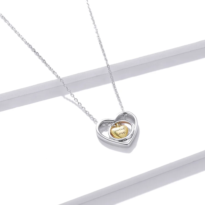 (image for) Pandora Style Surrounded by Heart Necklace - BSN207 - View 3