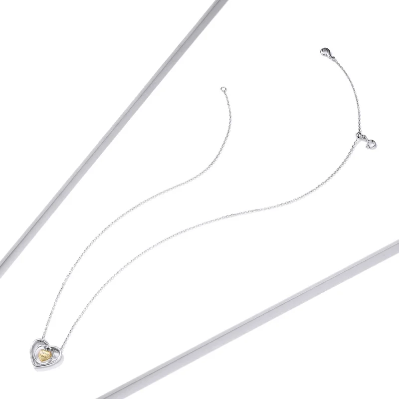 (image for) Pandora Style Surrounded by Heart Necklace - BSN207 - View 4