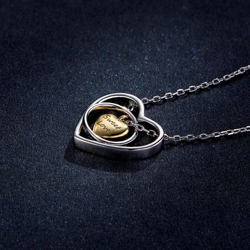 (image for) Pandora Style Surrounded by Heart Necklace - BSN207 - View 5