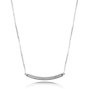 (image for) Hearts of PANDORA Bar Necklace, Clear CZ - 397420CZ