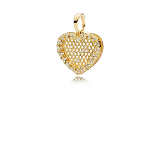 Honeycomb Lace Pendant, PANDORA Shine™ & Clear CZ - 367111CZ