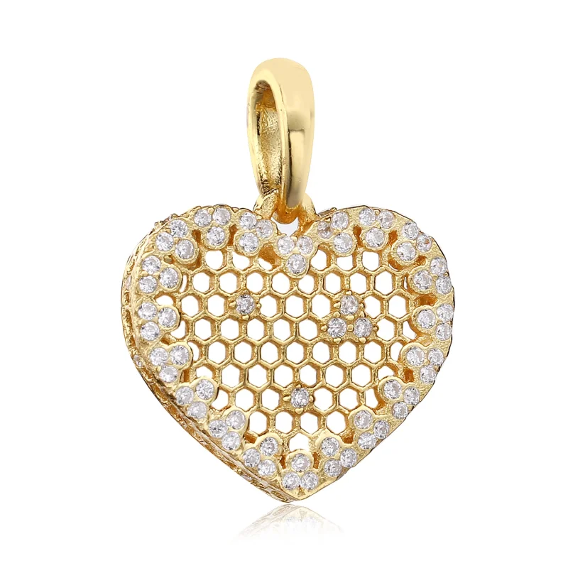 (image for) Honeycomb Lace Pendant, PANDORA Shine™ & Clear CZ - 367111CZ - View 2