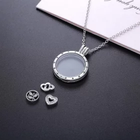 Large PANDORA floating locket and Love & Family Petites Necklace - R800064 Large PANDORA floating locket and Love & Family Petites Necklace - R800064