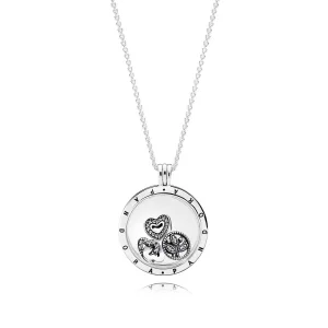 (image for) Large PANDORA floating locket and Love & Family Petites Necklace - R800064