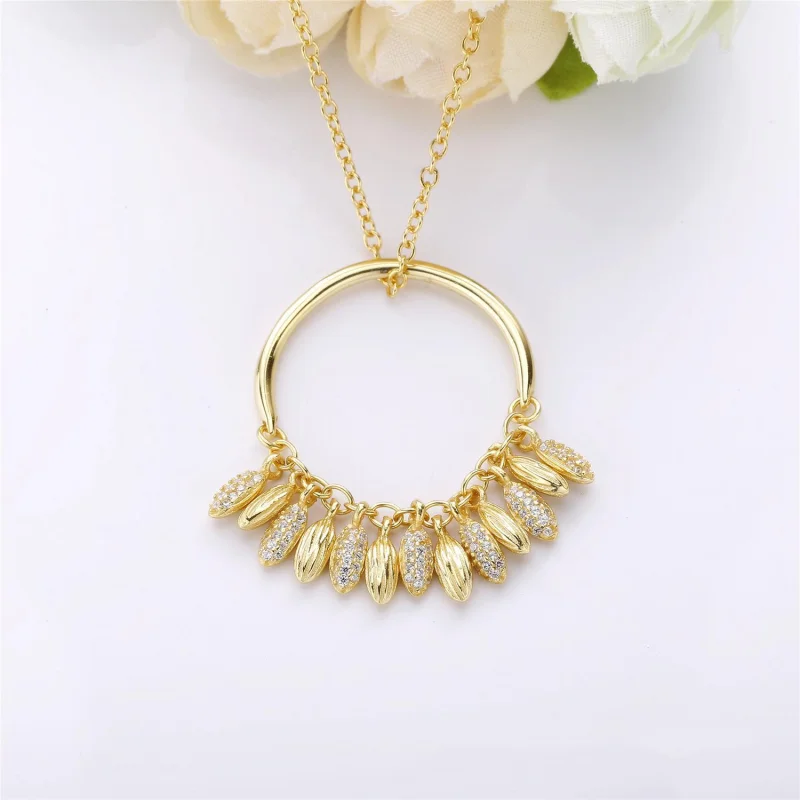 (image for) Limited Edition Circle of Seeds Necklace, PANDORA Shine™ & Clear CZ - 367683CZ - View 3