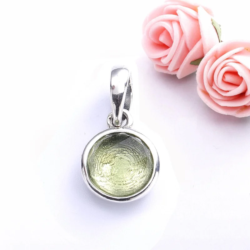 (image for) PANDORA August Droplet, Peridot Pendant - 390396PE - View 2