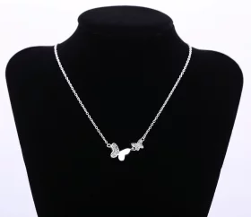 PANDORA Butterfly Silver Pendant Necklace With Clear Cubic Zirconia - 590520CZ-45 PANDORA Butterfly Silver Pendant Necklace With Clear Cubic Zirconia - 590520CZ-45