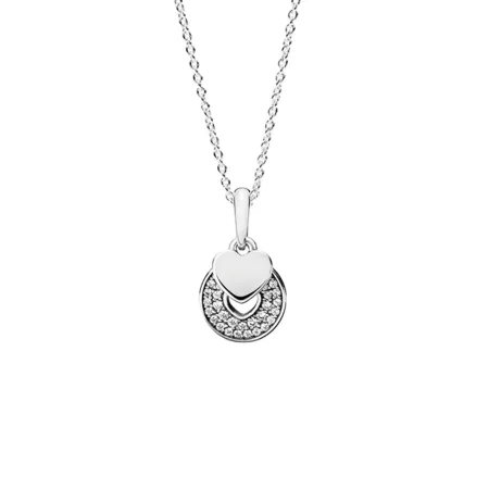 PANDORA Celebration Hearts, Clear CZ Pendant Necklace - 390404cz-70 PANDORA Celebration Hearts, Clear CZ Pendant Necklace - 390404cz-70