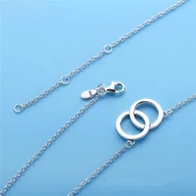 PANDORA Circles Clear CZ Pendant Necklace - 396235CZ-45