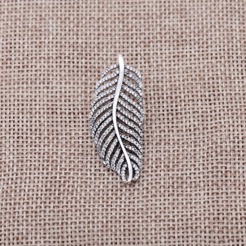 (image for) PANDORA Feather Necklace Pendant - 390350CZ - View 2