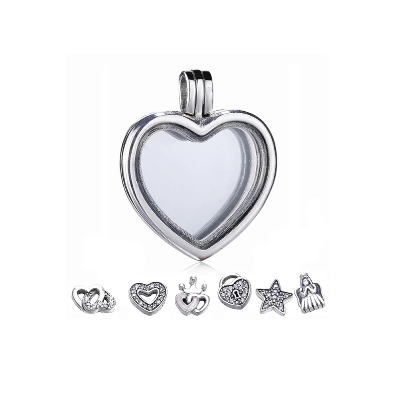 (image for) Pandora Floating Heart Locket Necklace - PJ00262-1 - Product Image