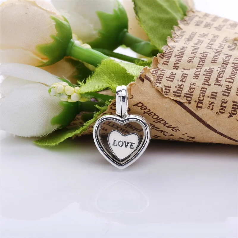 (image for) PANDORA Floating Heart Locket With Heart Lockets Necklace - 590544A - View 2