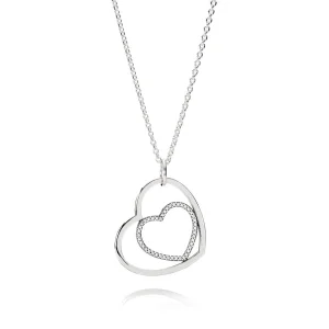 (image for) PANDORA Forever In My Heart Pendant Necklace - 390364CZ-90