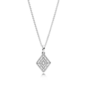 PANDORA Geometric Lines Pendant Necklace - 396209CZ-60