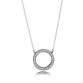 PANDORA Hearts of PANDORA Pendant Necklace, Clear CZ - 590514CZ