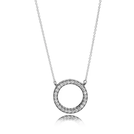 PANDORA Hearts of PANDORA Pendant Necklace, Clear CZ - 590514CZ