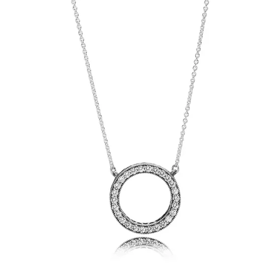 PANDORA Hearts of PANDORA Pendant Necklace, Clear CZ - 590514CZ