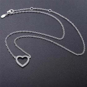 Pandora Jewelry Heart Necklace - 590534CZ-45 Pandora Jewelry Heart Necklace - 590534CZ-45