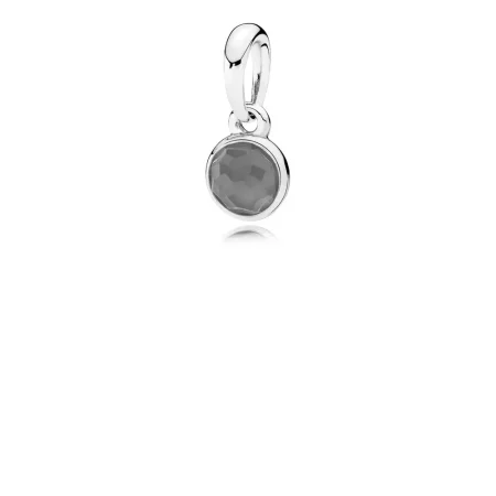 PANDORA June Droplet, Grey Moonstone Pendant - 390396MSG