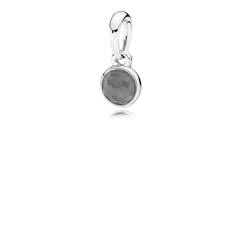 (image for) PANDORA June Droplet, Grey Moonstone Pendant - 390396MSG - Product Image