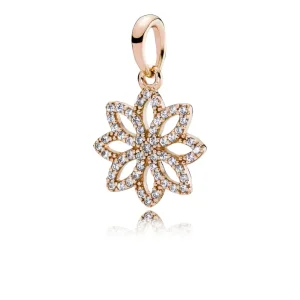 (image for) PANDORA Lace Botanique Rose Gold Pendant - 350179cz