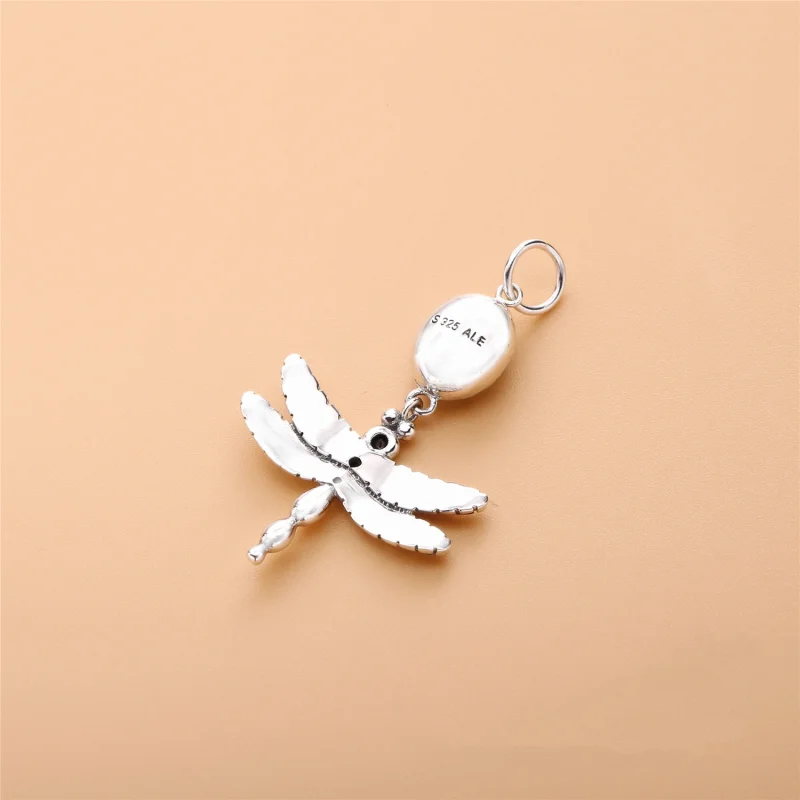 (image for) PANDORA lucky dragonfly Pendant, black cz - 390336CZK - View 3