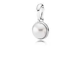 PANDORA Luminous Droplets, White Crystal Pearl Pendant - 390400WCP PANDORA Luminous Droplets, White Crystal Pearl Pendant - 390400WCP
