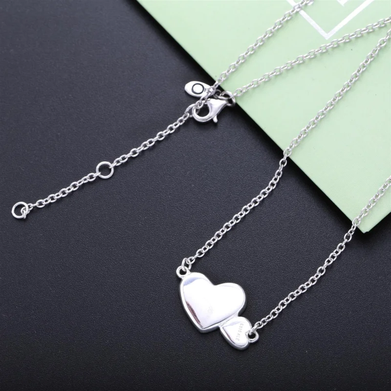 (image for) PANDORA Luminous Hearts Pendant Necklace - 590521mop-45 - View 2