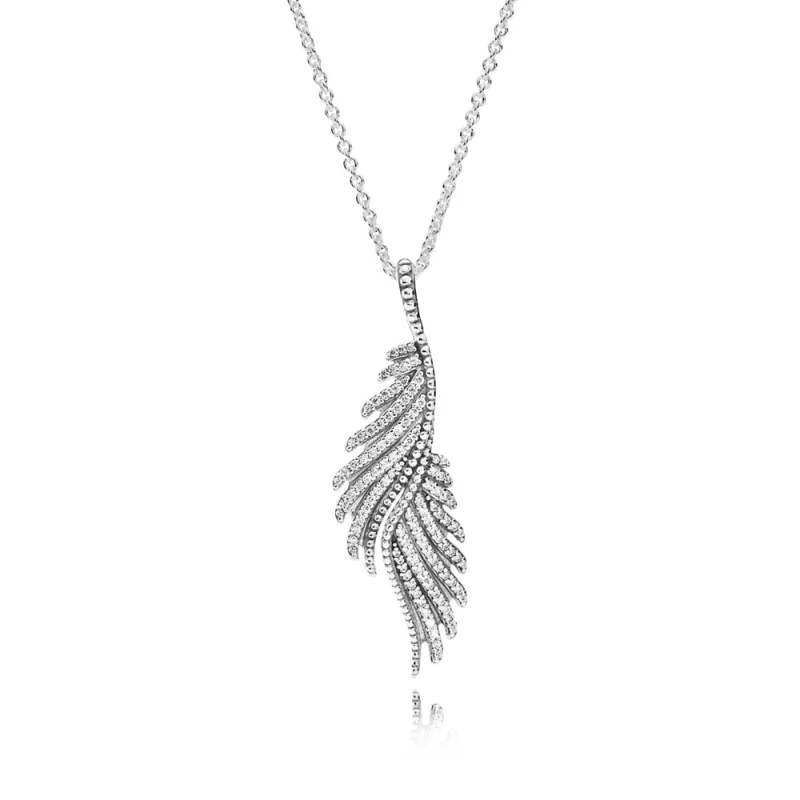 (image for) PANDORA Majestic Feathers Necklace Pendant - 390373CZ-70 - Product Image