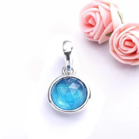 PANDORA March Droplet, Aqua Blue Crystal Pendant - 390396NAB PANDORA March Droplet, Aqua Blue Crystal Pendant - 390396NAB