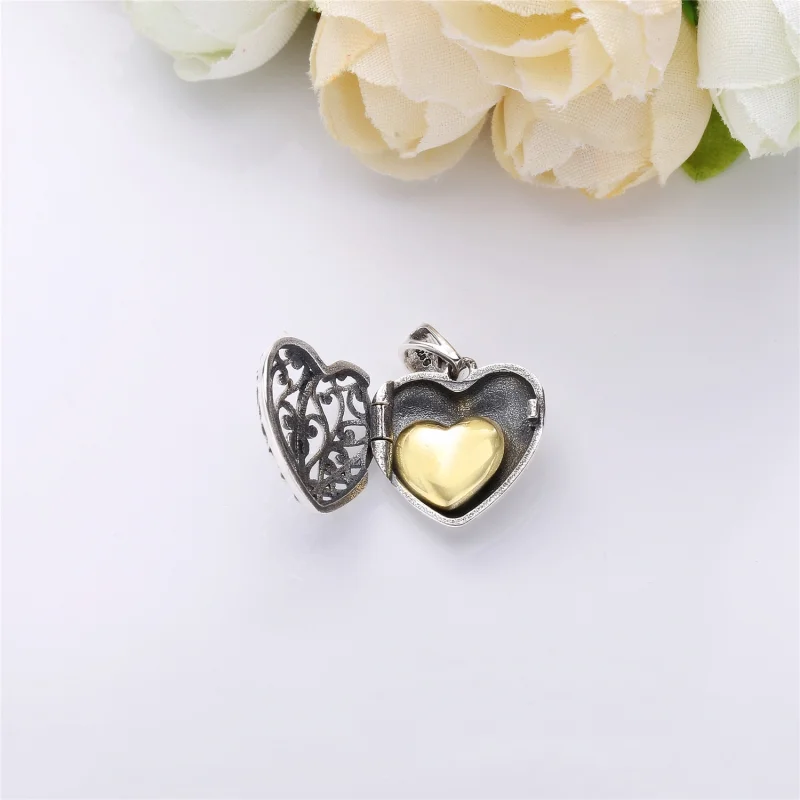 (image for) PANDORA Open lace heart Pendant - PJ00486-1 - View 3