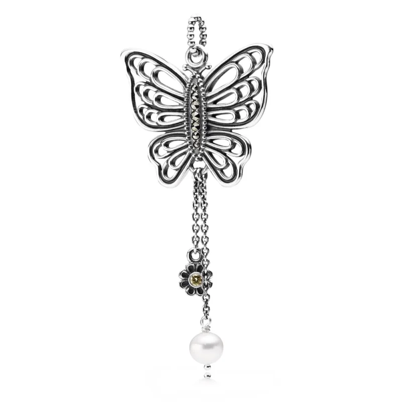 (image for) PANDORA Openwork Butterfly Necklace Pendant - 390352CCZ - Product Image