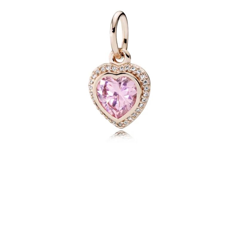 (image for) PANDORA Pink Sparkling Love Pendant - 380366PCZ - Product Image