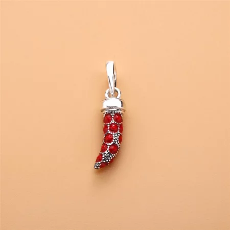 PANDORA Red Italian Horn Necklace Pendant, Red Enamel - 397203EN07