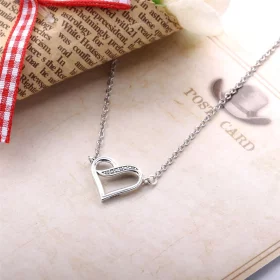 PANDORA Ribbons of Love, Clear CZ Pendant Necklace - 590535CZ-45 PANDORA Ribbons of Love, Clear CZ Pendant Necklace - 590535CZ-45