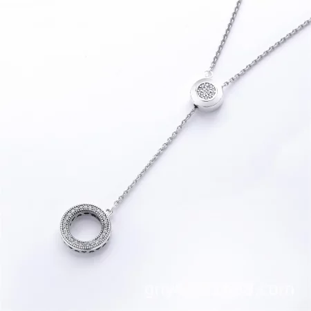 PANDORA Signature Necklace, Clear CZ - 397445CZ-70