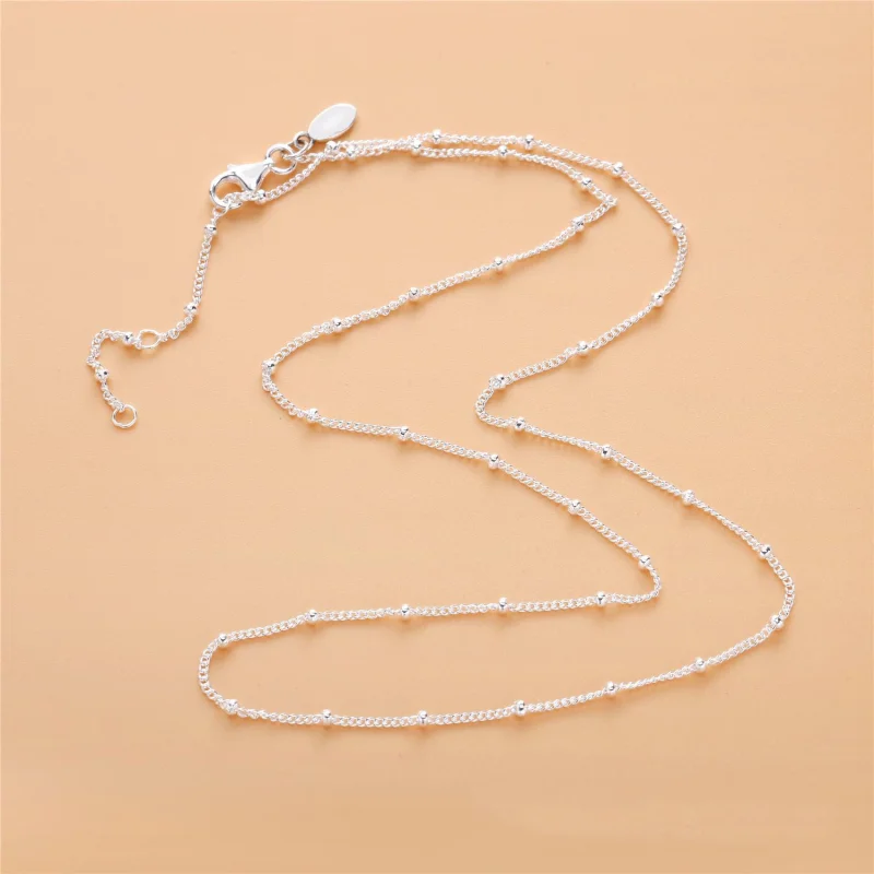 (image for) PANDORA Silver Beaded Necklace Chain - 397210 - View 2