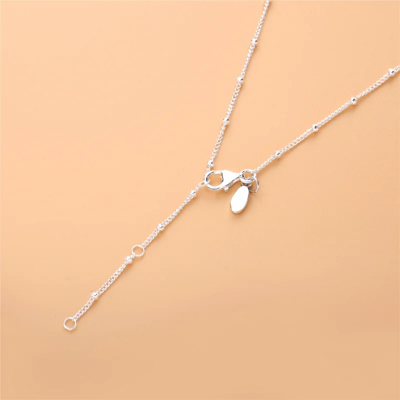 (image for) PANDORA Silver Beaded Necklace Chain - 397210 - View 3