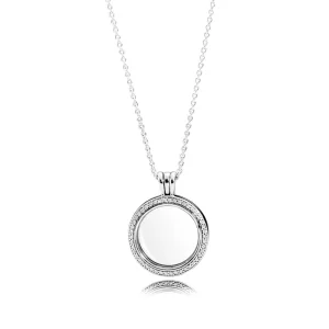 (image for) PANDORA Sparkling Floating Locket Pendant Necklace - 396484CZ-60