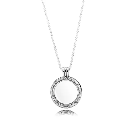 PANDORA Sparkling Floating Locket Pendant Necklace - 396484CZ-60 PANDORA Sparkling Floating Locket Pendant Necklace - 396484CZ-60