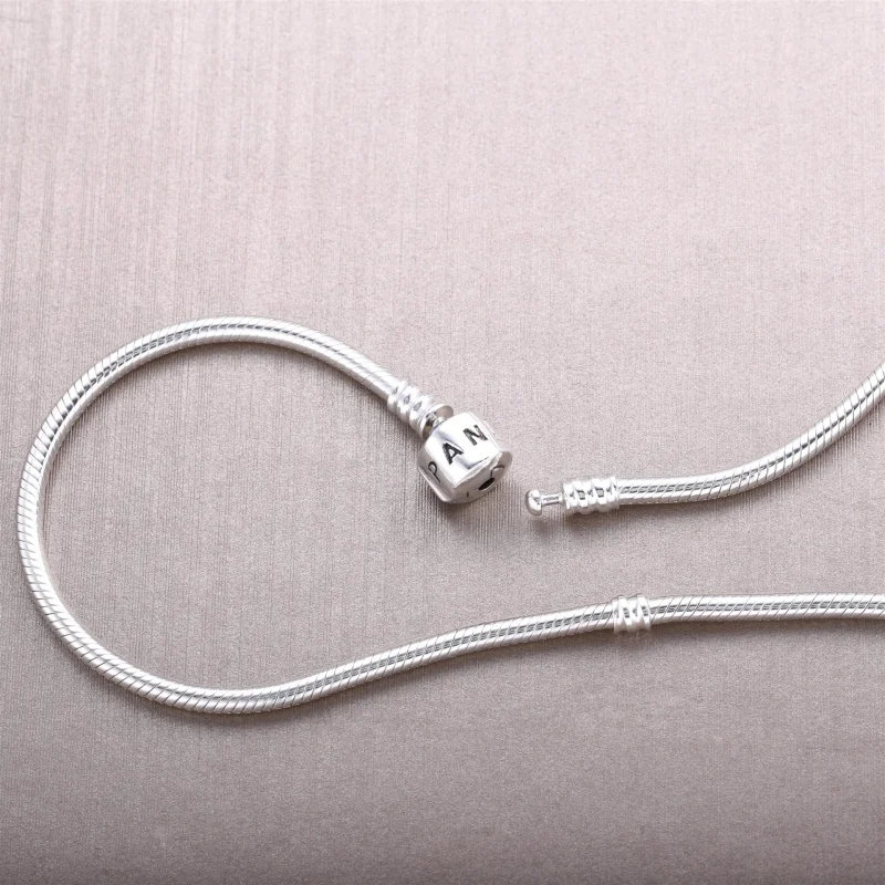 (image for) PANDORA Sterling Silver Barrel Clasp Chain Necklace - 590703HV - View 3