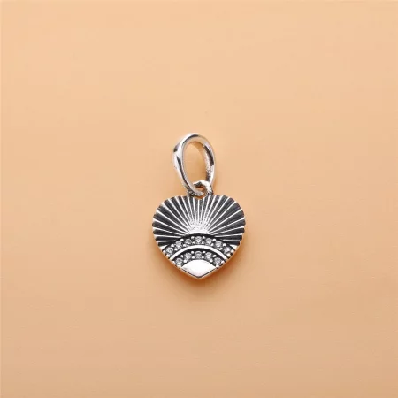 PANDORA Sterling Silver Fan of Love Pendant, Clear CZ - 397286CZ