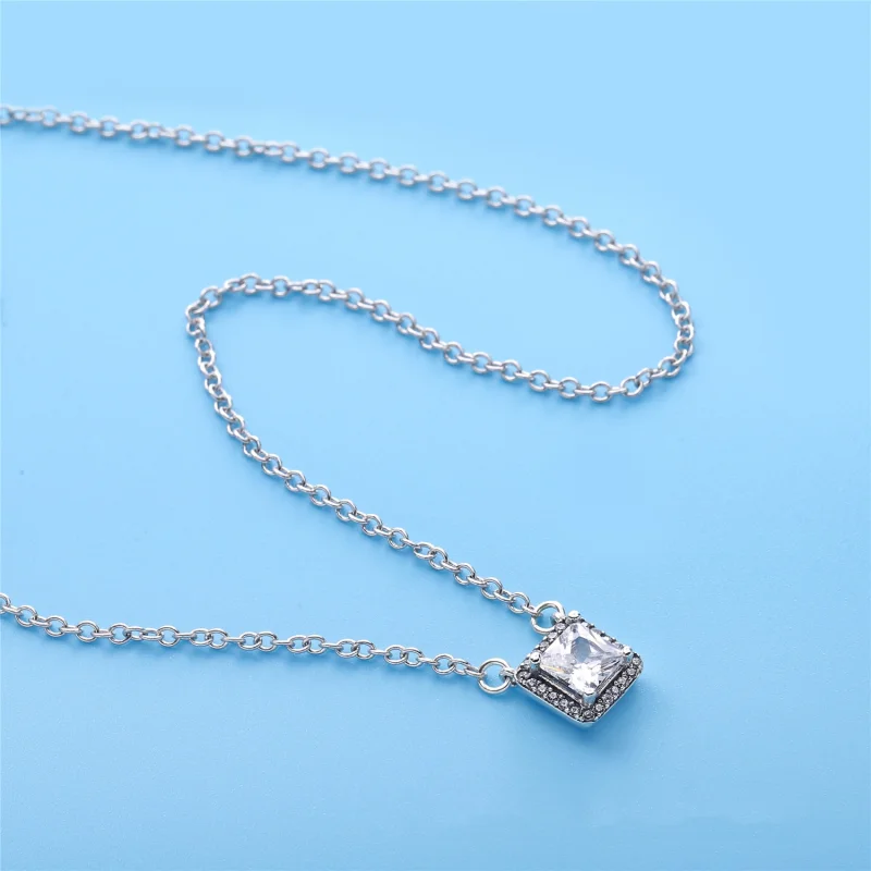 (image for) PANDORA Timeless Elegance Clear CZ Pendant Necklace - 396241CZ-45 - View 3