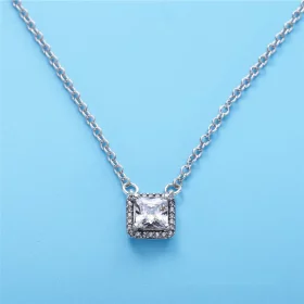 PANDORA Timeless Elegance Clear CZ Pendant Necklace - 396241CZ-45 PANDORA Timeless Elegance Clear CZ Pendant Necklace - 396241CZ-45