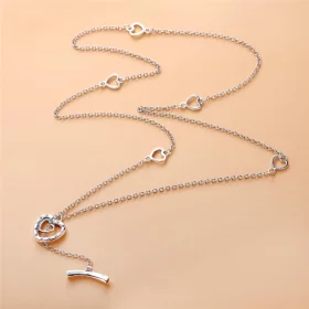 PANDORA TWO HEARTS SILVER NECKLACE - 397246NRPMX PANDORA TWO HEARTS SILVER NECKLACE - 397246NRPMX