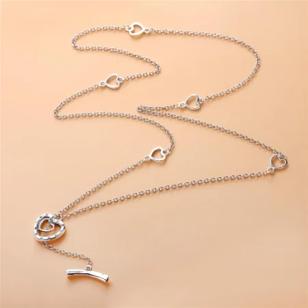 PANDORA TWO HEARTS SILVER NECKLACE - 397246NRPMX